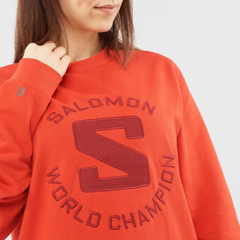 Sudaderas Salomon Outlife Logo Summer Mujer Naranjas | MX IDOT170